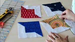 Красивый узор для лоскутного одеяла из остатков ткани ❤