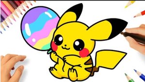 КАК ЛЕГКО НАРИСОВАТЬ КАВАИЙНОГО ПИКАЧУ С ВОЗДУШНЫМ ШАРИКОМ 🎈