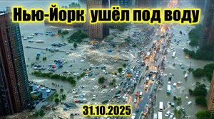 Нью-Йорк США мощное наводнение город под водой есть жертвы