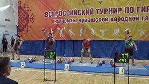 Денисов Иван рывок гири 32 кг Всероссийские соревнования на призы газеты "Хыпар" 2025