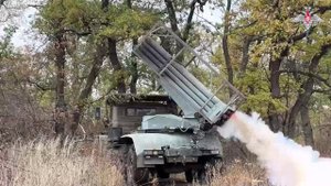 Боевая работа расчета РСЗО «Град» ГрВ «Запад»