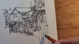 만년필로 그림 그리는 소리 SOUND and DRAWING by a Lamy fountain pen tranquil countryside. (No Talking)