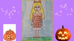 Мои рисунки куклы Барби Хэллоуин !