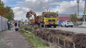 На ул. Кирова в г. Крымске продолжается капитальный ремонт дороги