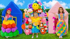 Крис и его друзья украшают игровые домики для детей!