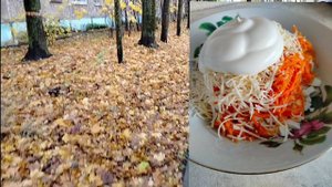 Салат из крабовых палочек и корейской моркови. Быстро и вкусно.