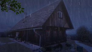 Сильный Дождь С Сильным Громом На Крыше