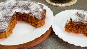 Морковный пирог с орехами/ самый Осенний пирог из простых ингредиентов