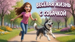 Мультфильм для детей. Весёлая жизнь с собачкой