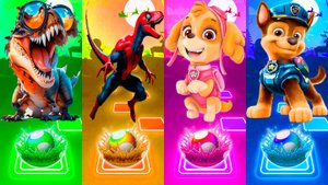 Coffin Dance Динозавры и Щенячий патруль 206 уровень - Мультики про Динозавров | в Tiles Hop