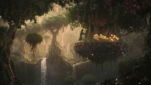 Cosmic Garden in Space 🌸 2 Hour Dreamlike Ambience  Floating Flora & Rivers of Light  Magical