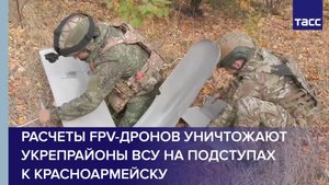 Расчеты FPV-дронов уничтожают укрепрайоны ВСУ на подступах к Красноармейску