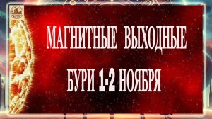 ВНИМАНИЕ ! МАГНИТНЫЕ БУРИ НА ВЫХДНЫХ 1-2 НОЯБРЯ 2025 ГОДА!