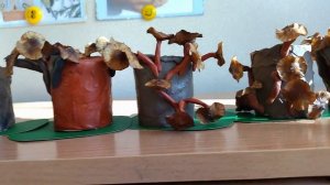 Поделка "Опята  - славные ребята"