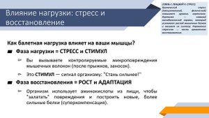 Часть 6. Влияние нагрузки на белковый обмен