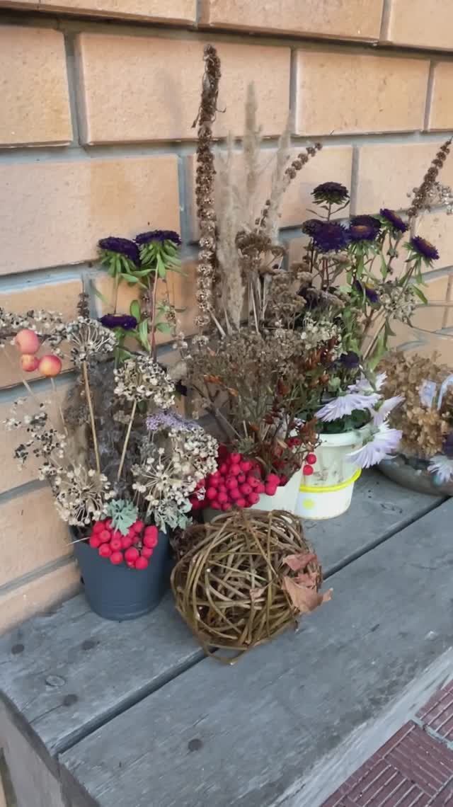 Последние букеты из сада в этом сезоне