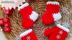 Амигуруми: схема Варежки и носочки | Игрушки вязаные крючком