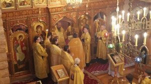 Соборное богослужение  в день Иверской иконы Божией Матери в Александро-Невском мужском монастыре