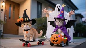 Котики и Хэллоуин