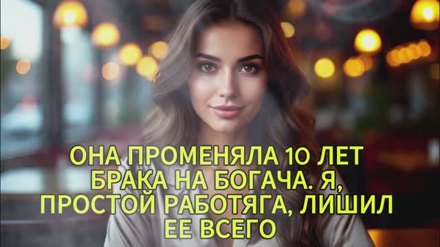 ОНА ПРОМЕНЯЛА 10 ЛЕТ БРАКА НА БОГАЧА. Я, ПРОСТОЙ РАБОТЯГА, ЛИШИЛ ЕЕ ВСЕГО смотреть онлайн