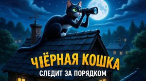 Мультфильм для детей. Чёрная кошечка, которая следит за порядком
