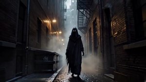 Хэллоуин 2025,жуткое зрелище от нейросети 😉