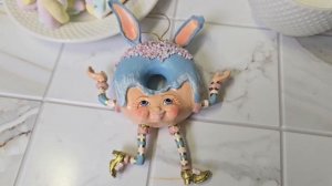 Ёлочная игрушка ДОНАТС, цвет голубой, серия АЛИСА И ЧУДЕСА, полистоун, 15 см, B88158-2