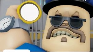 Сбежал от злого полицейского! В побег от Барри в роблоксе!