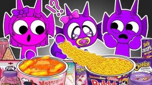 Incredibox Sprunki -  Durple Family Horror Versions Convenience Store Food Mukbang Animation _ ASMR