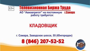 05.11.25г. в 21.00 на телеканале ГУБЕРНИЯ Телевизионная Биржа Труда в Самаре и области