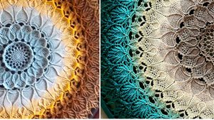 21. Вязание крючком. 71-73 ряды Салфетка Arcanowave. Мастер-класс по вязанию.mp4