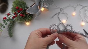 Ободок снегурочки своими руками из синельной проволоки