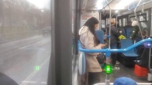 Поездка На Электробусе №М54 (Метро Верхние Лихоборы–МЦД Лосиноостровская) Москва 31.10.2025