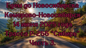 Едем до Новосибирска. Кемерово-Новосибирск. 14 июня 2025 года. Трасса Р-255 "Сибирь" Часть 3.
