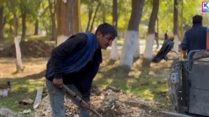 Возле храма святого апостола Андрея Первозванного ведутся дорожные работы