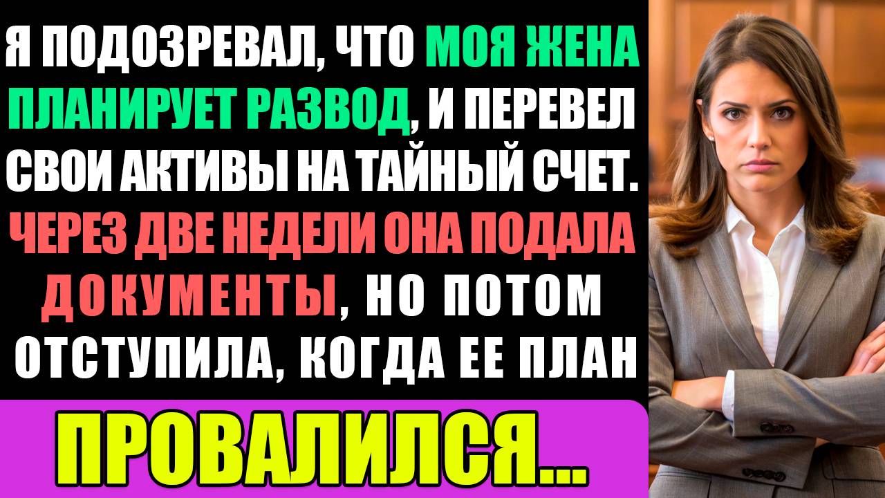 Я подозревал, что жена планирует развод, поэтому перевел активы. Две недели спустя... смотреть онлайн