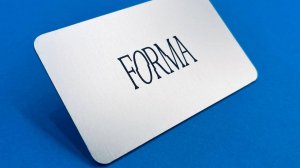 Металлическая именная дисконтная карта из алюминия