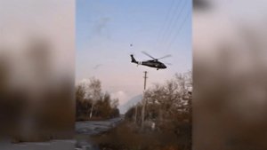 Появились кадры провальной высадки спецназа ВСУ с вертолета в Красноармейске