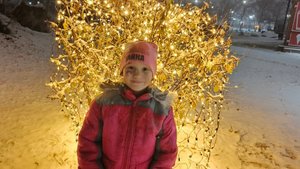 Наш первый вечерний снег Прогулка Парк Октябрь