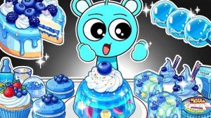 Sky Convenience Store Food BLUE DESSERTS Mukbang _ Incredibox Sprunki Animation