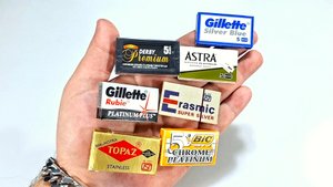 Ретро-посылка, бритьё, распаковка, бритье