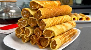 Вафельные трубочки как у МАМЫ! Рецепт  детства, вафли хрустящие, вкусные, хоть с начинкой, хоть без