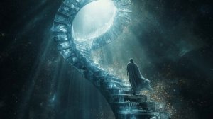 Spiral of Frozen Memories 🌌 2 Hour Surreal Ambience  Glass Staircase & Time Sparks  Ethereal Sci-Fi