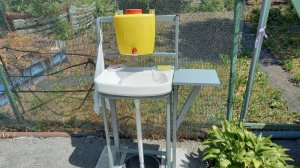 Уличный умывальник из металла и старой раковины. Быстро, бюджетно и своими руками.