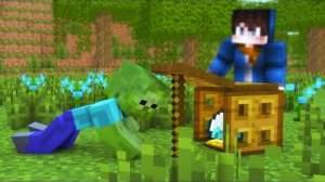 НУБ ПРОТИВ ПРО. СПАВНЕР ЗОМБИ И ВЗОРВАЛ ДОМ. ТРОЛЛИНГ, ВЫЖИВАНИЕ НУБ В МАЙНКРАФТ, МУЛЬТИК #01