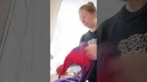 Вяжу джемпер из пряжи ангора с пайетками