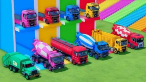 Катаемся на крутых разноцветных машинках и грузовиках из мультиков для детей №4