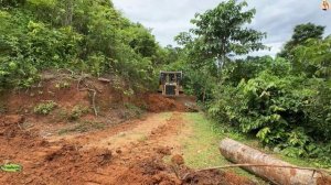 Строительство, дорога в лесу, планировка
