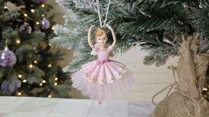 Ёлочная игрушка АНГЕЛ АРИЭЛЬ - БАЛЕРИНА, полистоун, 10 см, D43257-2