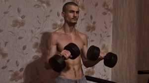Быстрая тренировка бицепса с гантелями дома!